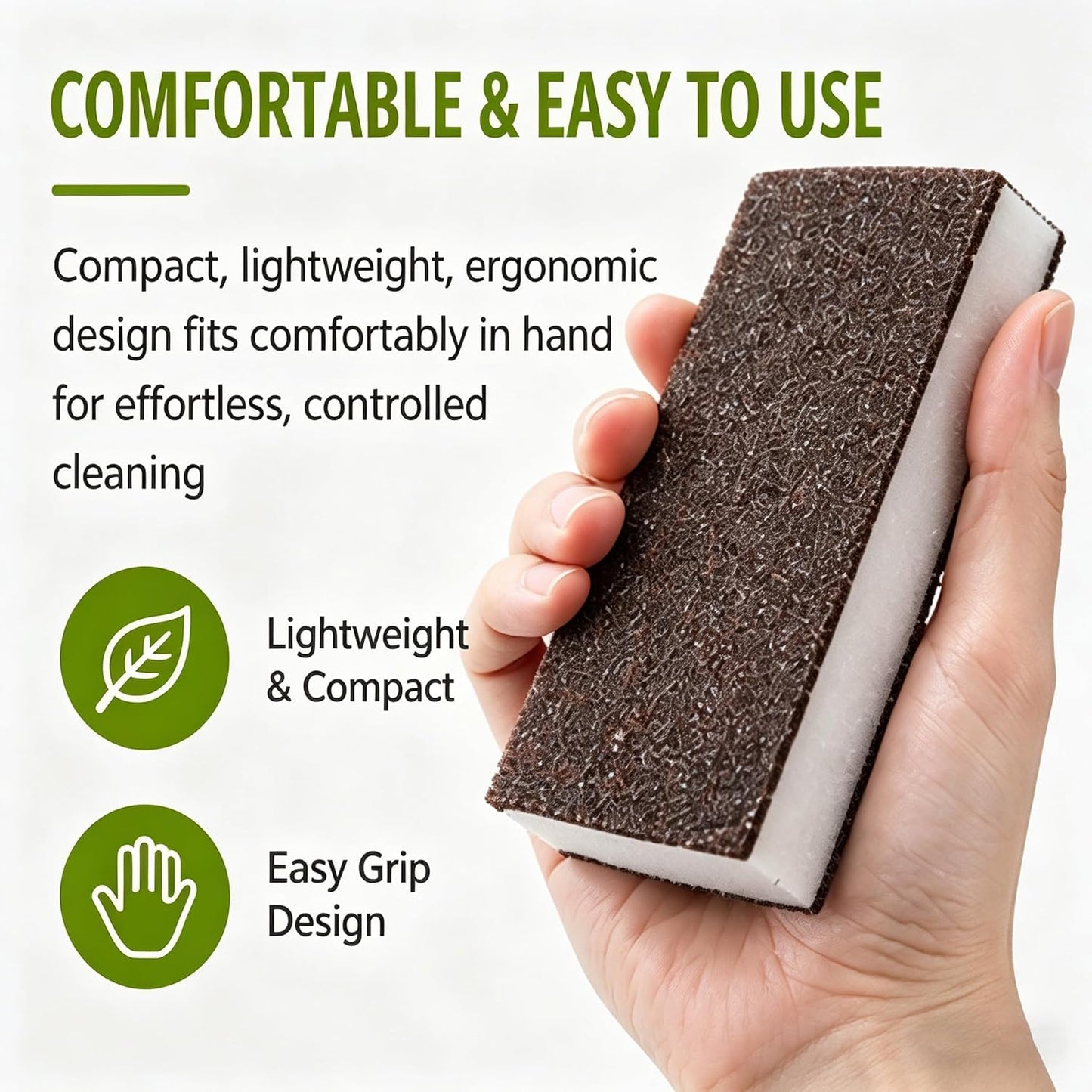 5 Pack Magic Emery Cleaning Sponge, 2026 New Rust Removing Magic Emery Sponge, Multi-Functional Eraser for Kitchen, Bathroom, Sink, Floor & Home Cleaning (5pcs)