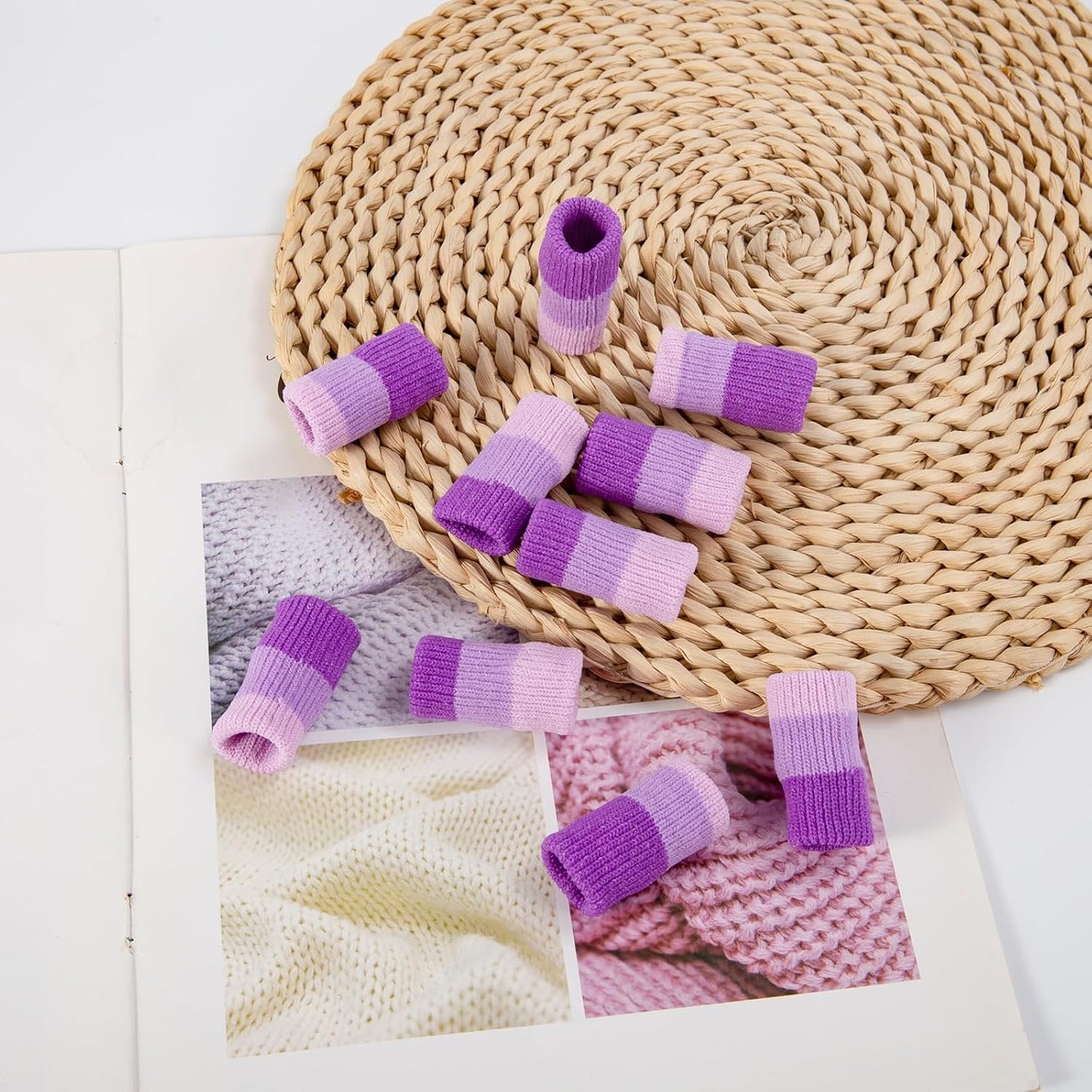 20Pcs Crochet Finger Guard Protectors Covers Compression Knitting Finger Sleeves Protects Finger Cushion for Writing