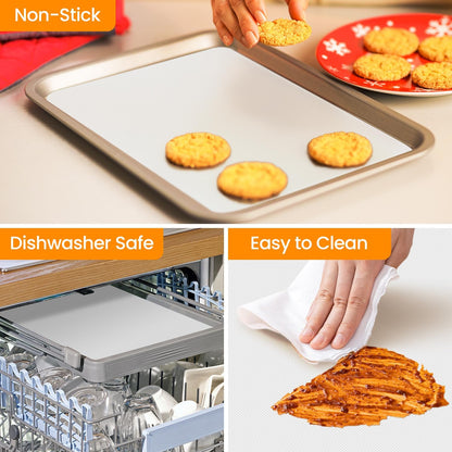 Silicone Baking Mat Roll -Cut to Size Silicone Mat - Non-Stick Pastry Mat for Dough Rolling, Non-slip Silicone Mat for Kitchen Counter, Reusable Air Fryer Linner, Oven Liner, Freeze Dryer Mat