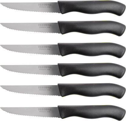 6-Piece Paring Knife Set – 4 Inch Razor Sharp Stainless Steel Spear Point Blades, Precision Fruit and Vegetable Cutting Knives, Ergonomic Non-Slip Handles – Green, Serrated Edge