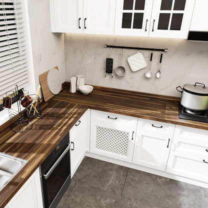 Walnut Wood Backsplash, 25x4x3/4 inches, USA-Grown Solid Hardwood, Pre-Sanded & Pre-Finished, Ready to Use, Ideal for Pairing with CONSDAN Butcher Block Countertop