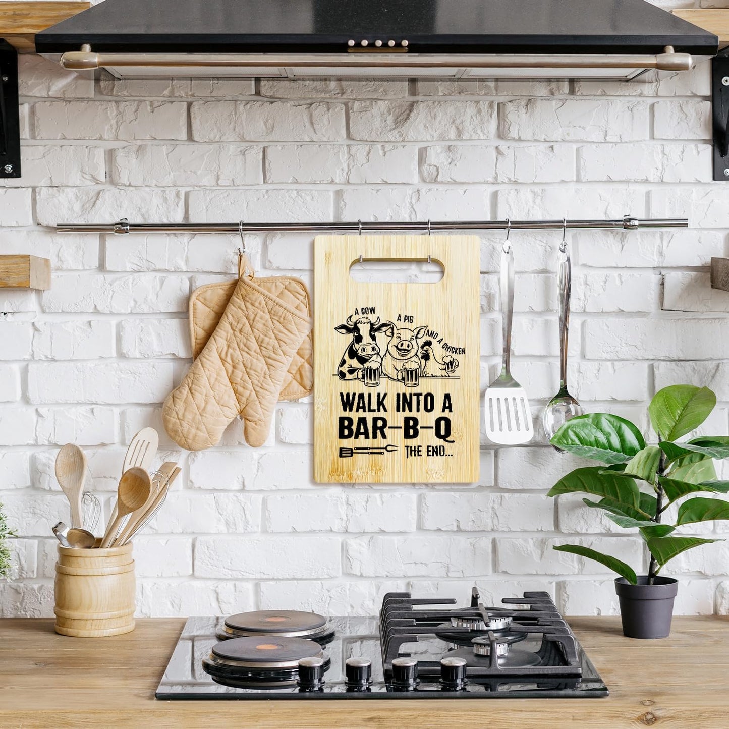 Best Dad Ever Bamboo Cutting Board, Grilling Gift For Men, Funny Charcuterie Boards for Home Kitchen Decor, Father's Day Birthday Gifts for Dad from Daughter Son -047