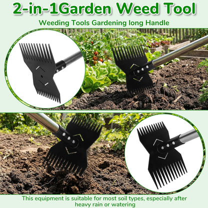 Garden Tools,Weeder Tool,Portable Weeding Tool,Garden weed pulling tool,Adopt Anti Slip Handle,Conforms to Ergonomic Curves,Weed puller tool Suitable for Farm Planting,Gardening(Black Orange Handle)