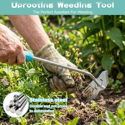 Garden Tools,Weeder Tool,Portable Weeding Tool,Garden weed pulling tool,Adopt Anti Slip Handle,Conforms to Ergonomic Curves,Weed puller tool Suitable for Farm Planting,Gardening(Black Orange Handle)