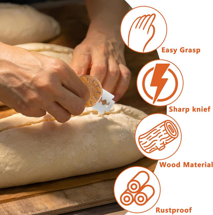 UFO Bread Lame Cutter for Homemade Sourdough,Bread Scorer Tool for Sourdough with 5 Blades and Storage Cover,Slashing Tool Bread Cutting Knife for Artisan Bread and Baguette Makers,Circle