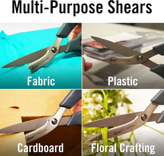 Clauss 8 Bent Titanium Multipurpose Shears with Detachable Handles (18045)