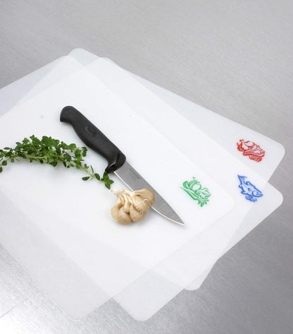 Norpro Icon Cut N Slice Flexible Cutting Boards, 11.5in/29cm x 15in/38cm, White, Set of 3