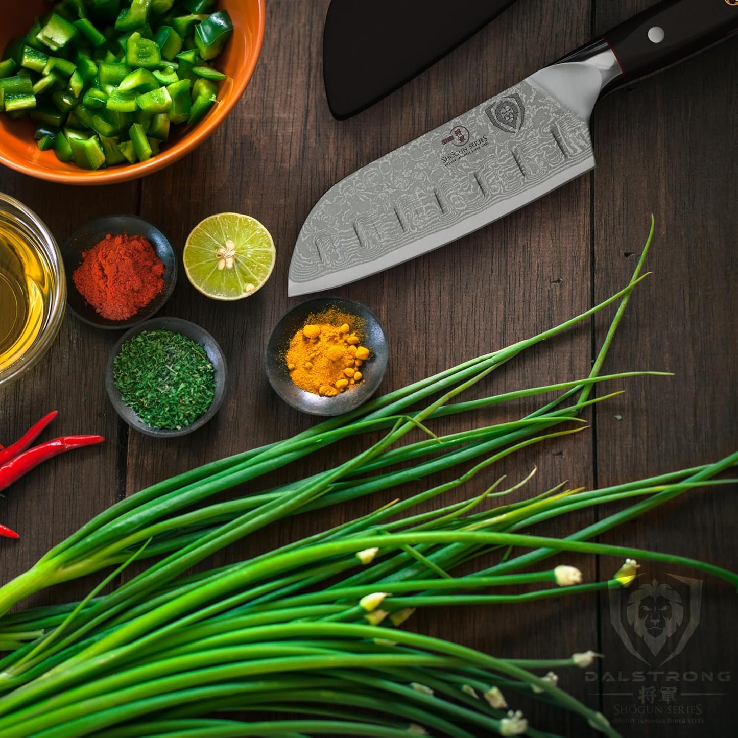 Dalstrong Santoku Knife - 5 inch - Shogun Series Elite - Japanese AUS-10V Super Steel Kitchen Knife - Black G10 Handle - Vegetable Knife - Damascus Layered - Vacuum Heat Treated - Sheath Included
