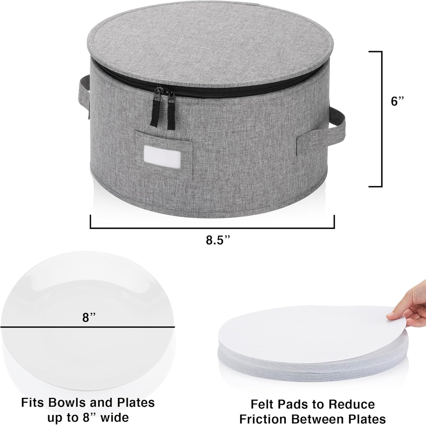 Flatware Storage Case with 5 Adjustable Compartments - Tableware Utensil Chest with Carrying Handles - Protects and Organizes Cutlery and Silverware - Hard Shell and Stackable