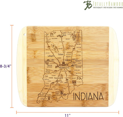 Totally Bamboo A Slice of Life New Jersey State Serving and Cutting Board, 11" x 8.75" - Colors A