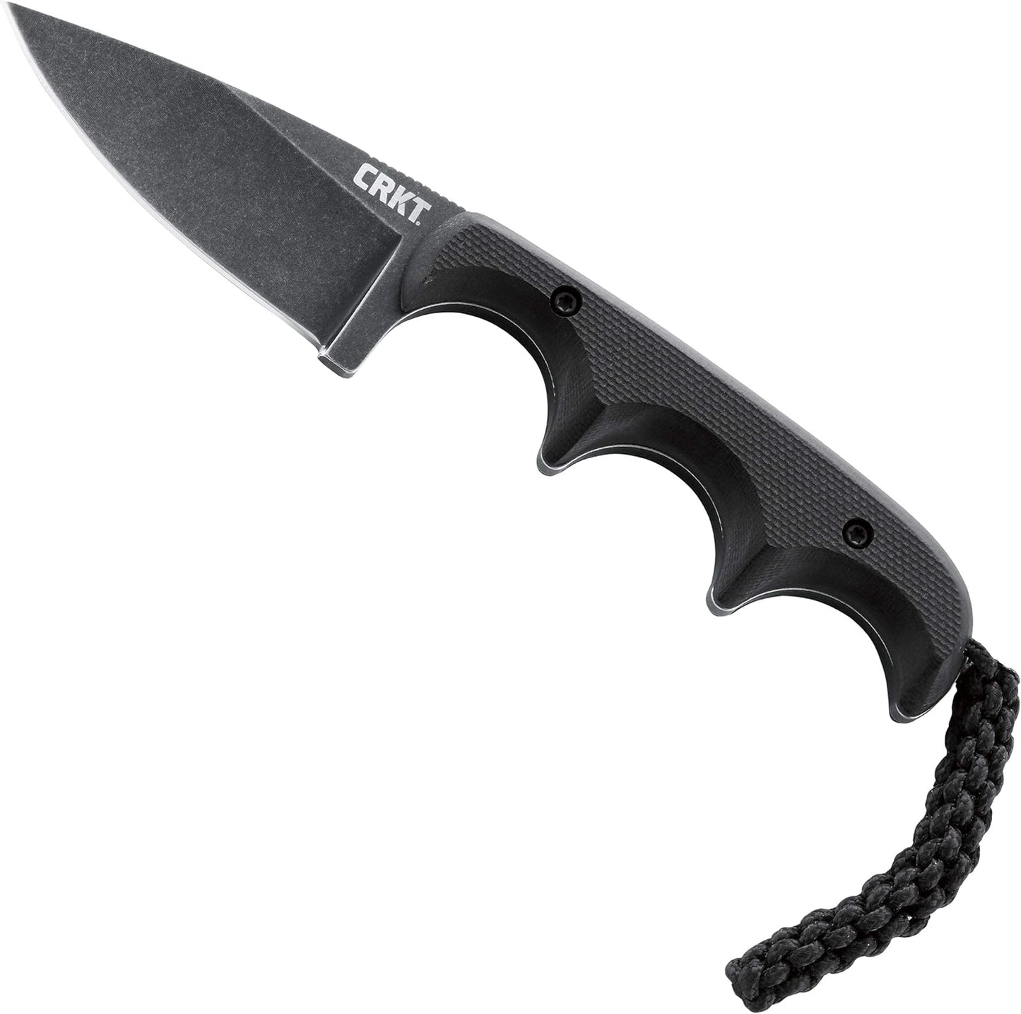 CRKT Minimalist Bowie Outdoor Survival Fixed Blade Knife with Sheath: Stainless Steel Plain Edge Blade, Micarta Handle, 2387