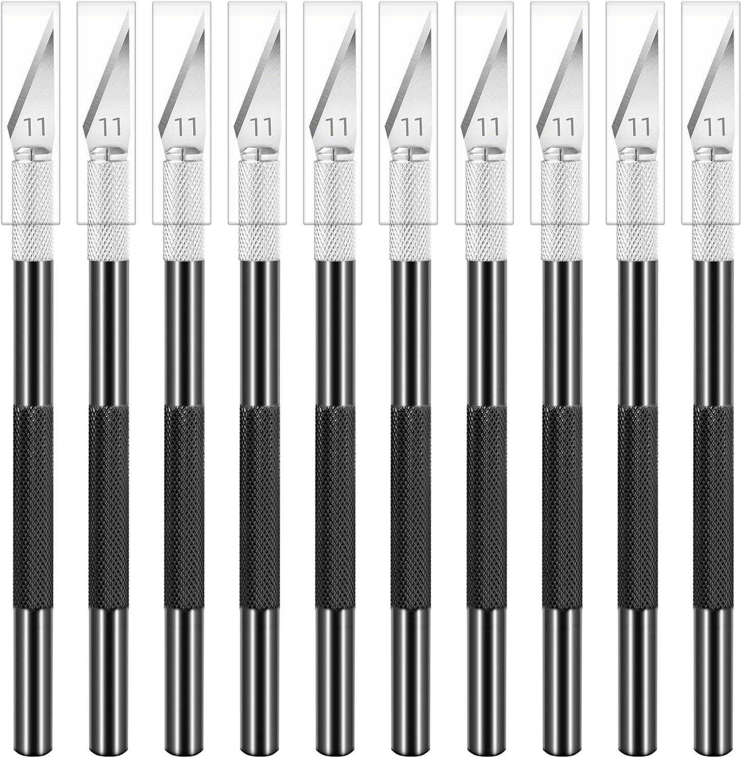 Jetmore 10 Pack Exacto Knife Set, Hobby Knife, SK-5 High Carbon Steel Craft Knife for Pumpkin Carving, DIY, Art, Cutting, Stencil