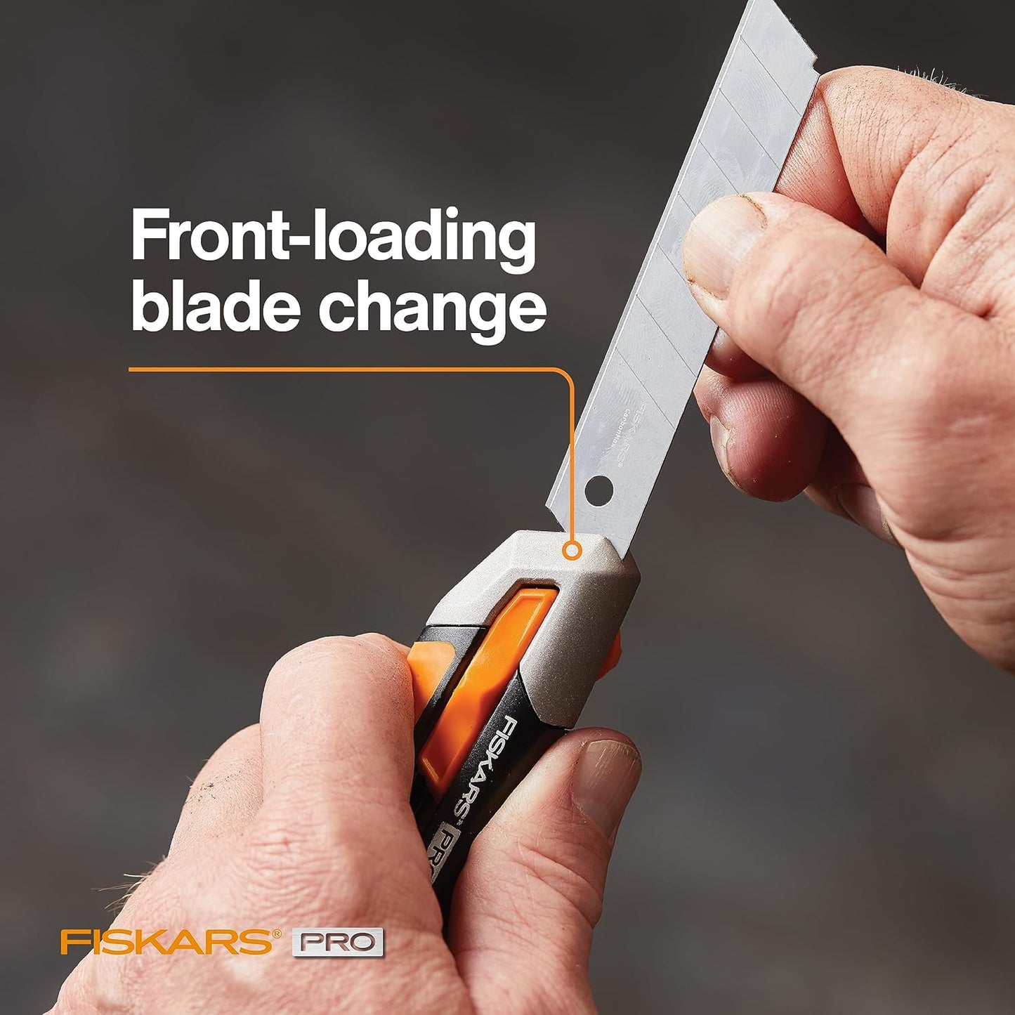 Fiskars 770220-1001 Pro Utility Knife, Snap 25 mm, Orange/Black