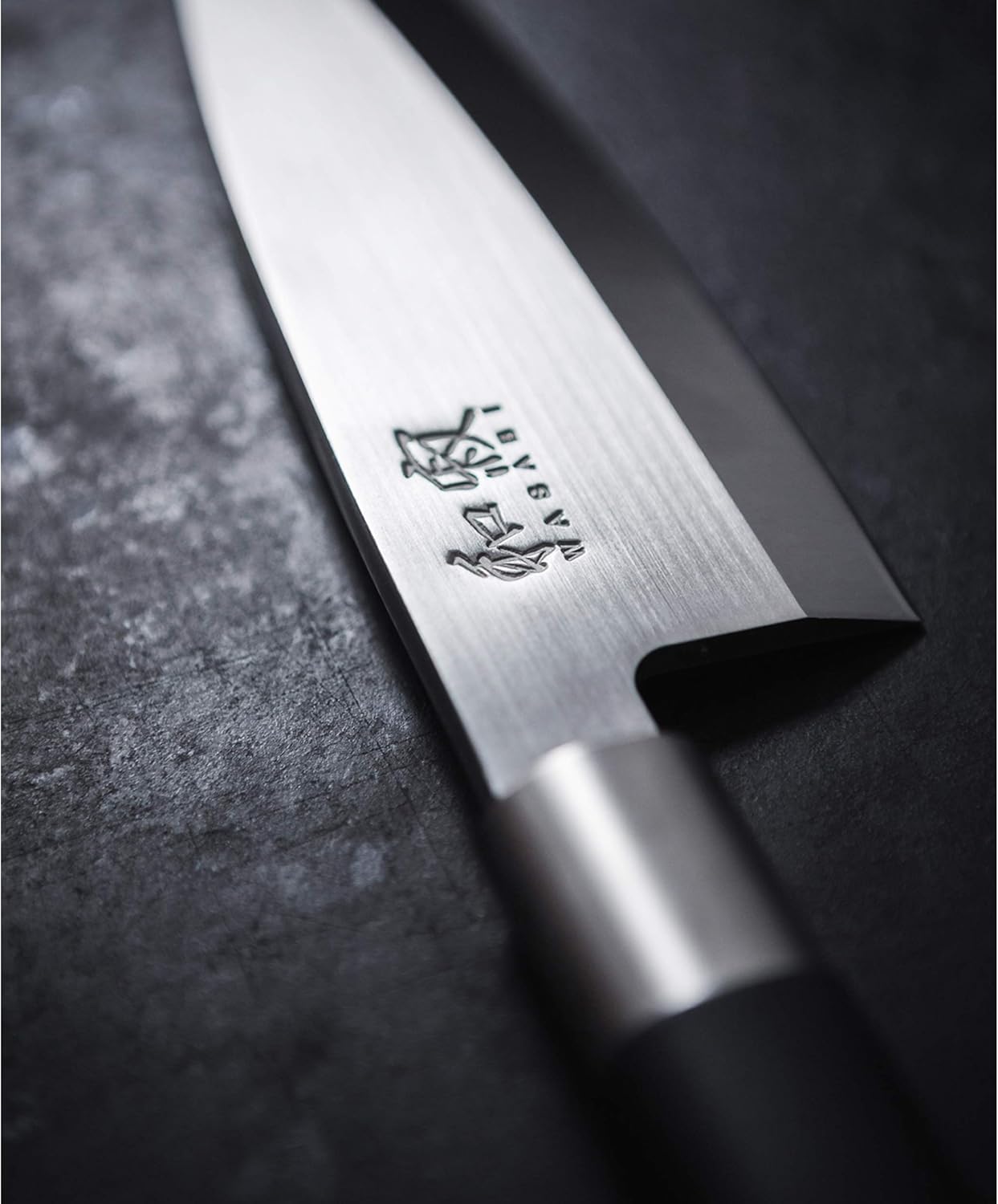 KAI Wasabi Black Stainless Steel Nakiri Knife, 6.5 Inch