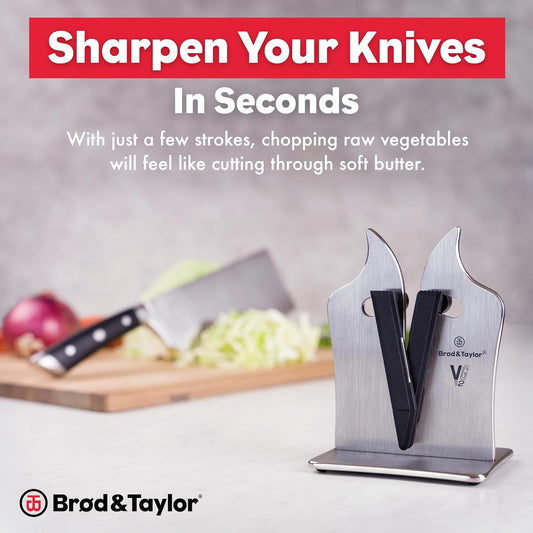 Brod & Taylor VG2 Classic Knife Sharpener | 3-Action Tungsten Carbide (Nylon)