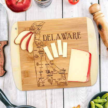 Totally Bamboo A Slice of Life New Jersey State Serving and Cutting Board, 11" x 8.75" - Colors B