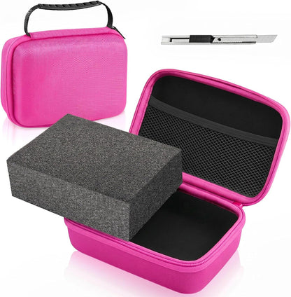 Relaxweex EVA Hard Case with Customizable Foam 7.8 x 6.3 x 3.5 Inch Protective EVA Carrying Case Shockproof Outdoor for Camera, Digital Products, Electronic Instruments with Knife, Black
