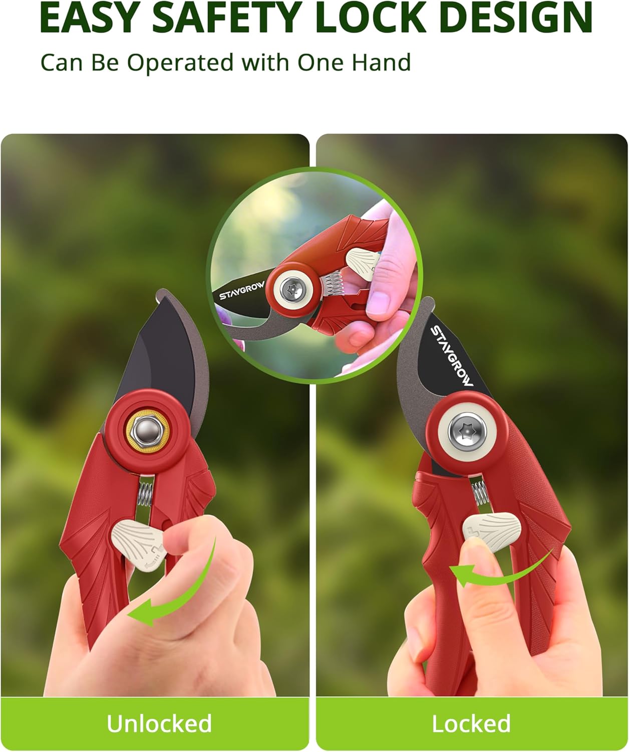 2pcs 6.5" Pruning Shears for Gardening, Ultra Sharp Garden Scissors for Precise Cuts, Stainless Steel Bonsai Clippers with Spring Loaded, 6.5 Inch Garden Shears (1pc Straight & 1pc Curved)