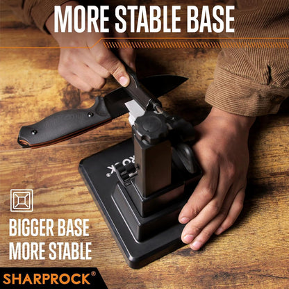 Knife Sharpener System with Precision Angle Adjustable - 7 Whetstones Tool with Ceramic and Diamond Knife Sharpening Kit | Professional Knife Sharpening Systems for Kitchen & Hunting