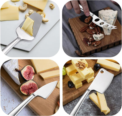 Copper Cheese Knives Set 7 Pieces Stainless Steel Kitchenware Utensils Gadgets 7 Pieces Cheese Knife,Cheese Spreader,Cheese Forks,Cheese Slicer,Cheese Cutter,Butter Knife