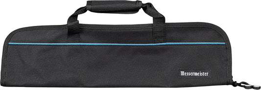 Messermeister 5-Pocket Heavy Duty Denim Padded Knife Roll, Luggage Grade and Water Resistant, Blue