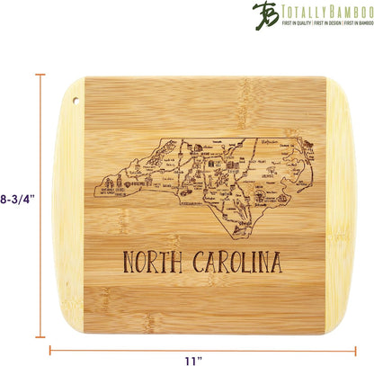 Totally Bamboo A Slice of Life New Jersey State Serving and Cutting Board, 11" x 8.75" - Colors B