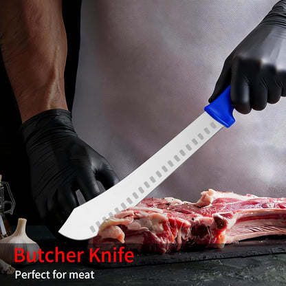 5 PCS Chef Knives with Roll Bag, Kitchen Knife Set, Sharp Stainless Steel Camping Knife for Cutting Meat, Fruits & Vegetables - Black
