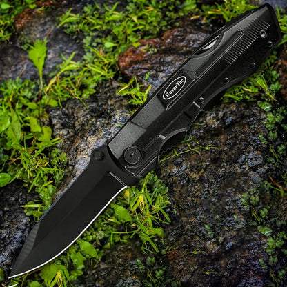 RoverTac Pocket Knife, 15-in-1 Multitool with Pliers, Bottle & Can Opener, 9 Screwdriver Bits, Locking Mechanism & Nylon Sheath - EDC Multi Tool for Camping, Hiking & DIY, Gift for Men & Dad