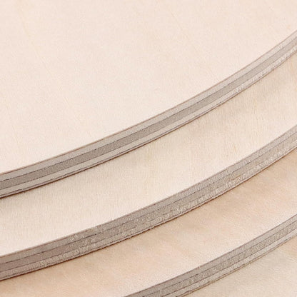 SHEUTSAN 12 PCS 11.8 Inch Wood Circles, 1/4 Inch Round Wood Sheets, Unfinished Wood Rounds Cutout for Handicrafts, Model Making, Painting, Decorating