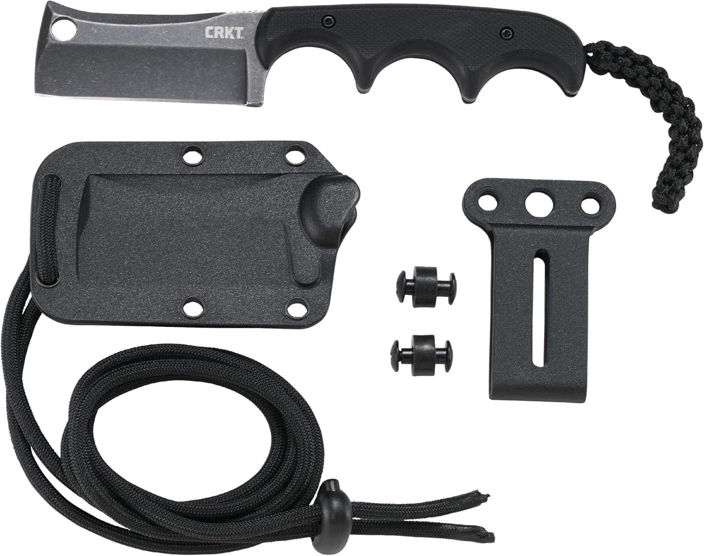 CRKT Minimalist Bowie Outdoor Survival Fixed Blade Knife with Sheath: Stainless Steel Plain Edge Blade, Micarta Handle, 2387