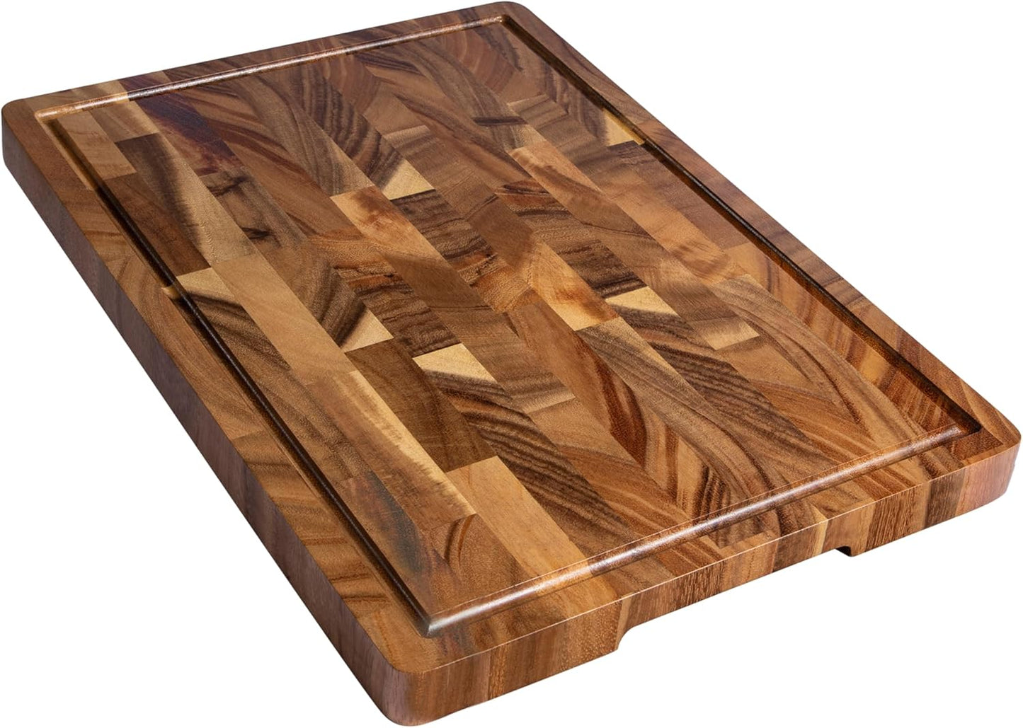 THETCHRY Walnut Wood Cutting Boards for Kitchen, End Grain Chopping Board Double Sided, Large Cutting Board with Handle, Charcuterie Butcher Block for Meal Prep & Serving with Gift Box, 17"×13"×1"