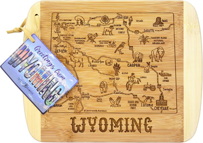 Totally Bamboo A Slice of Life New Jersey State Serving and Cutting Board, 11" x 8.75" - Colors A