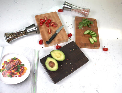 Mini 6"x9" American Maple End Grain Cutting Board Handmade in USA, Premium, Small Butcher Block for Kitchen