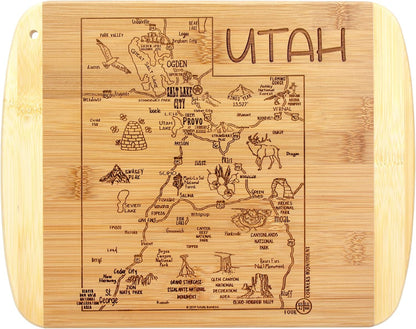 Totally Bamboo A Slice of Life New Jersey State Serving and Cutting Board, 11" x 8.75" - Colors A
