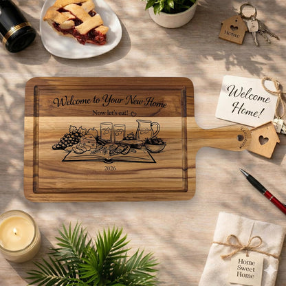 EcoDecors 18"x14" Extra Large Teak Cutting Board, Edge Grain Wood with Juice Groove & Handle, FSC Certified for Kitchen, Carving & Butcher Block Prep