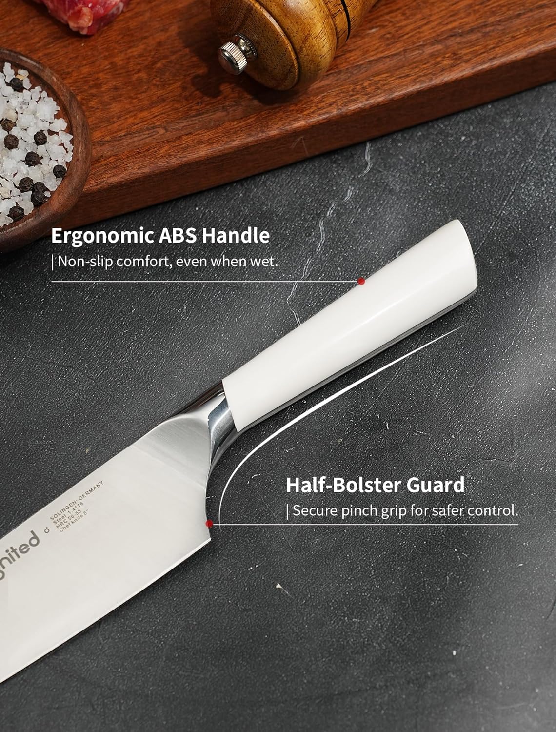 3.5 Inch Paring Knife – German Stainless Steel, Ergonomic Ivory White Handle, Minimalist Small Kitchen Knife for Peeling & Cutting, Ideal Gift for Chefs, Cooks