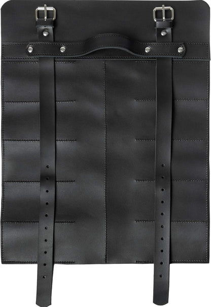 Leather Folding Knife Display Roll Organizer for 6 Pocket Knives Case, Pocket Knife Storage Holder, Knives Collection Holder Pouch Bag VR6BL