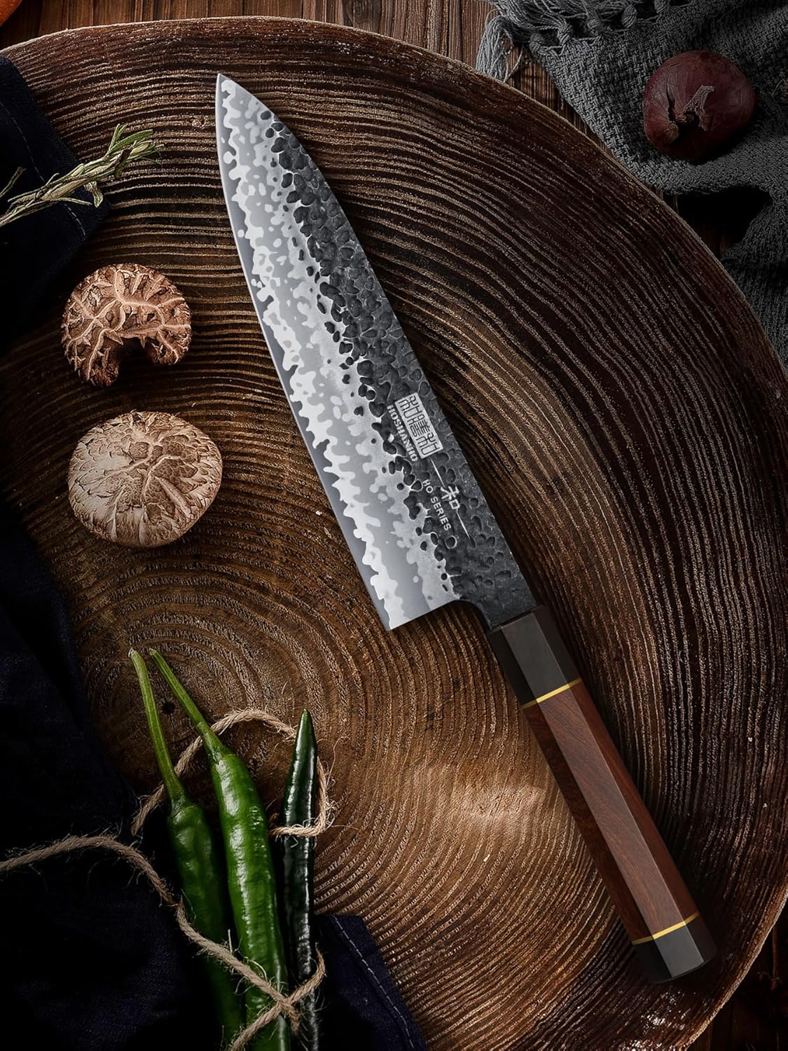 HOSHANHO 3 Pieces Knife Set, Professional High Carbon Steel Kitchen Knives Set, Ultra Sharp Japanese Chef Knife Set with Ergonomic Handle & Gift Box