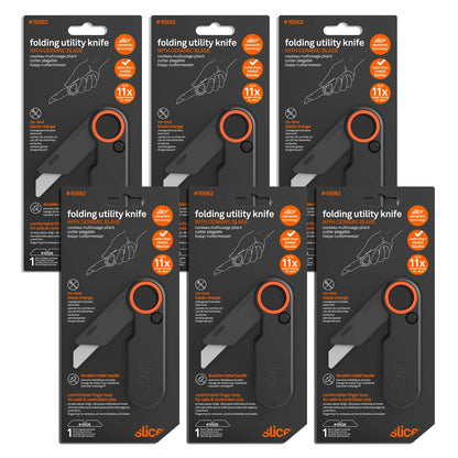 Slice Everyday Carry (EDC) Folding Knife | Heavy Duty Utility Knife | Modern Pocket Knife | Safe Ceramic Blade Lasting 11x Longer Than Metal | Compact and Convenient Box Cutter | 1 Pack