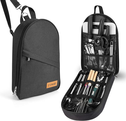 Camping Cookware Storage Bag - Camping Cooking Utensils Set Bag Camping Tool Portable Storage Bag Suitable for Knife, Fork, Spoon, Chopping Board, Chef's Knife,Kitchenware Storage
