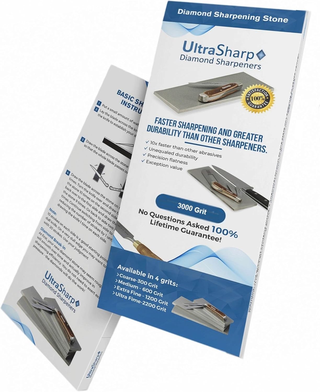 Ultra Sharp Diamond Sharpening Stone - 3000 Grit - 8 x 3