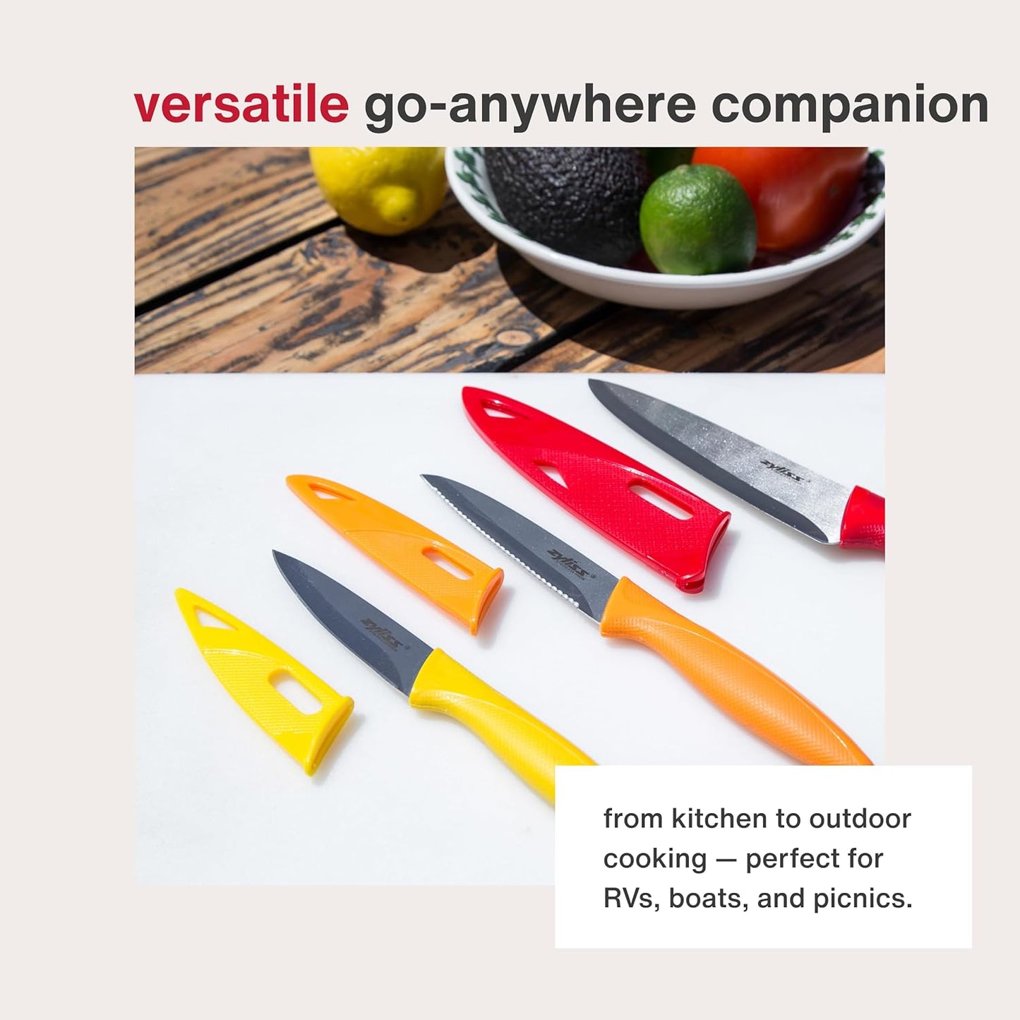 ZYLISS 2-Piece Paring Knife Set with Sheath Covers