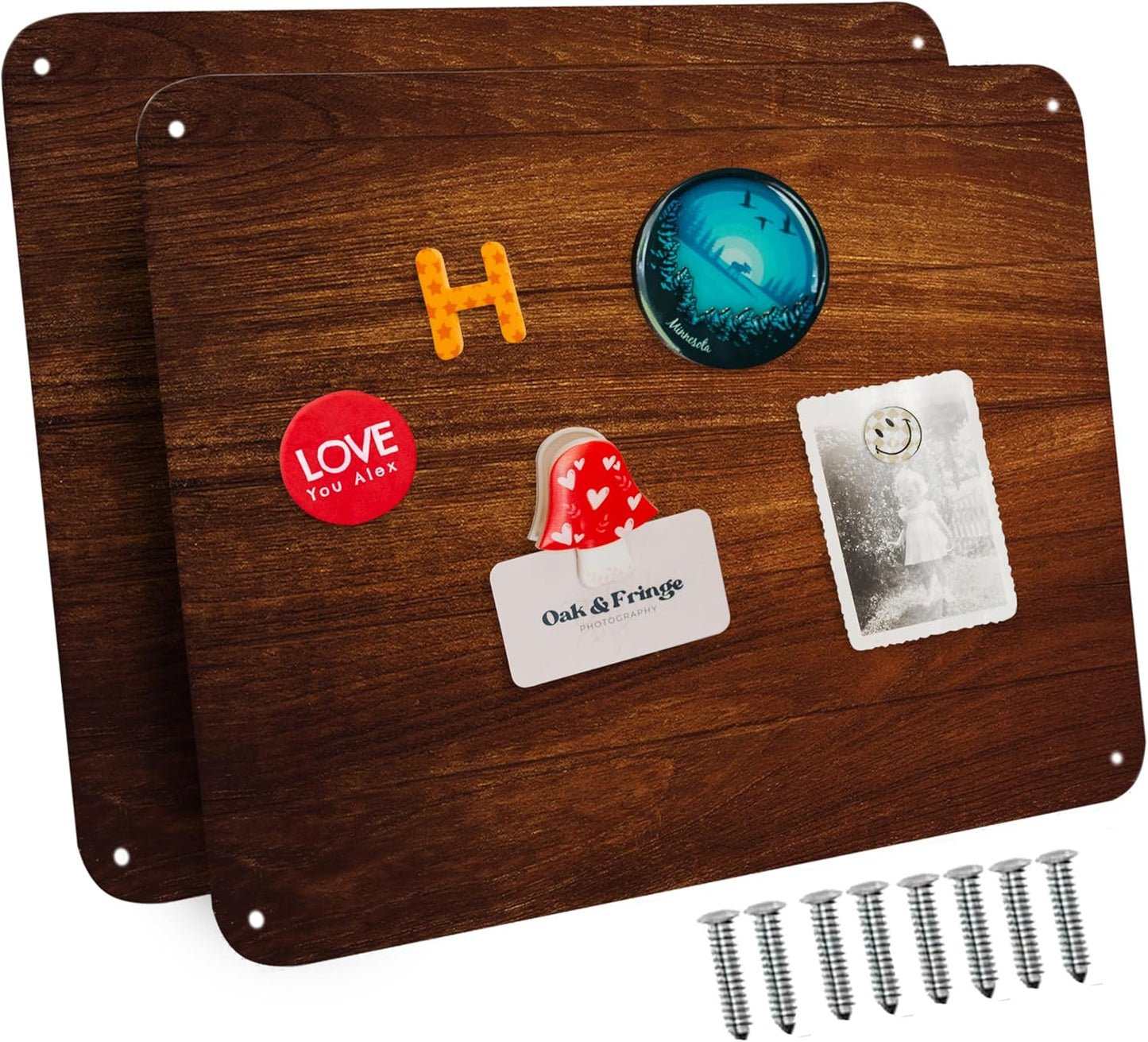 9 inches x 6.5 inches Stainless Steel Plate for Magnets, 3M Adhesive Back, Mounting Screws, Ideal for Magnetic Shelf, Spice Holders, Colorful Magnets as a Gift. Mount Anywhere! (Silver, 1 Pack)