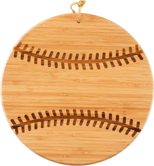Totally Bamboo Football Shaped Bamboo Wood Cutting Board and Charcuterie Board, Great Gift for Football Fans