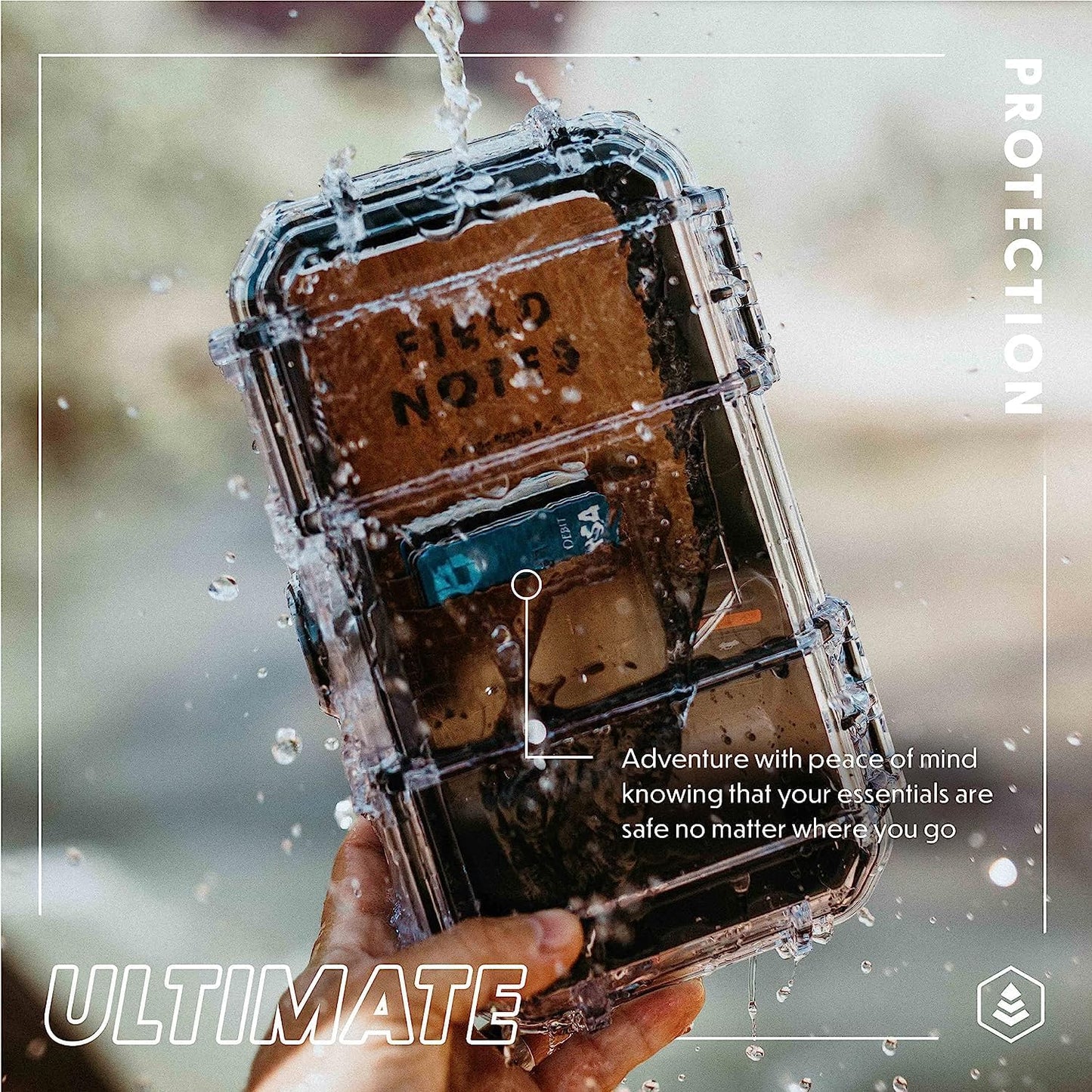 Evergreen 56 Dry Box - EDC Tough Protective Case USA Made for Organization of Cameras, Phones, Camping, Fishing, Hiking, Water Sports (Red)