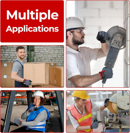 HANDLANDY Work Gloves for Men & Women, Utility Mechanic Working Gloves Touch Screen, Flexible Gardening Gloves for Yard
