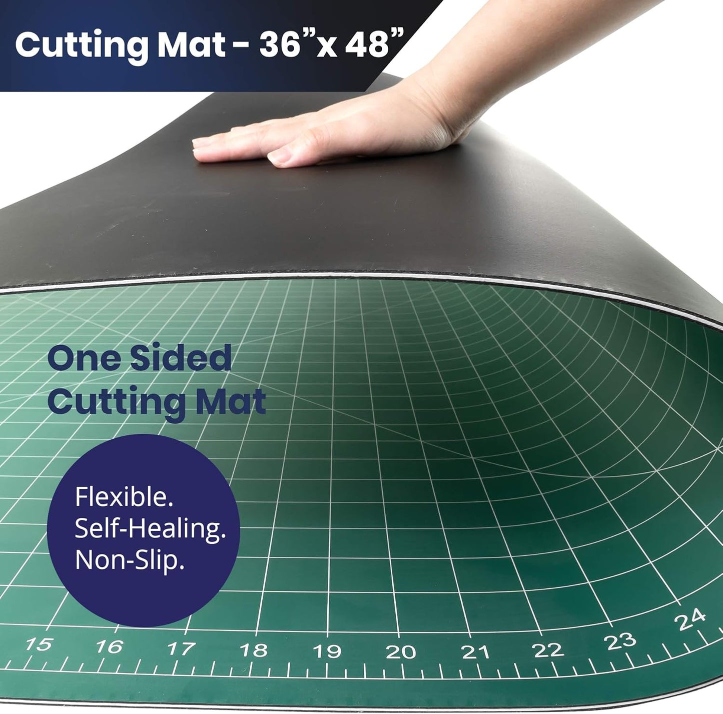 Pacific Arc Double Sided Self Healing Cutting Mat - Thick and Durable Vinyl Rotary Cutting Mat for Sewing & Scrapbook Paper Cutting Mat (09"x 12")