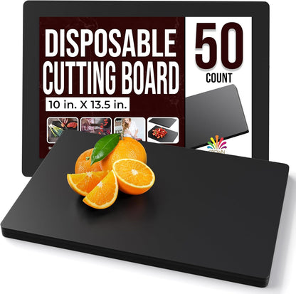 Crown Display Disposable Cutting Boards for Kitchen 15 Count Black Cutting Board 10 Inch X 13.5 Inch Flexible Cutting Boards For Kitchen ~ Patent Pending ~ Recyclable Disposable Cutting Board Sheets