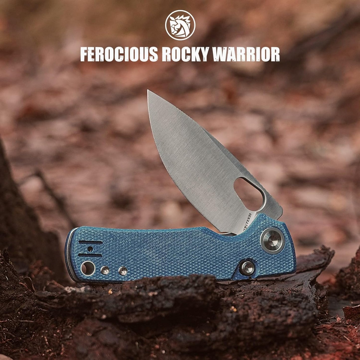 Vosteed EDC Knife, 2.99" 14C28N Steel Wider Blade, Green Micarta Handle Top Liner Lock, Folding Pocket Knives with Clip for Men & Women, Survival Camping - Porcupine A2603