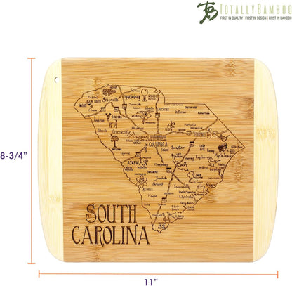 Totally Bamboo A Slice of Life New Jersey State Serving and Cutting Board, 11" x 8.75" - Colors A